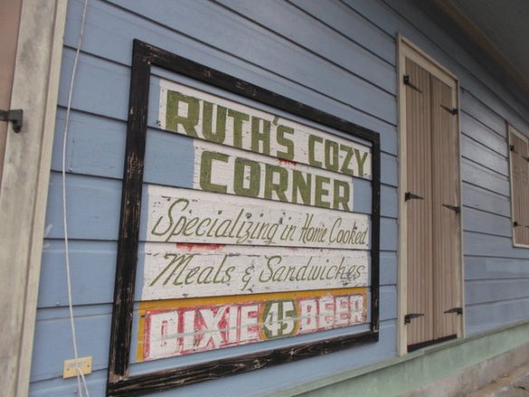 The sign says 'Ruth's Cozy Corner'