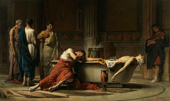 A painting of the death of Seneca in the 1st century A.D.